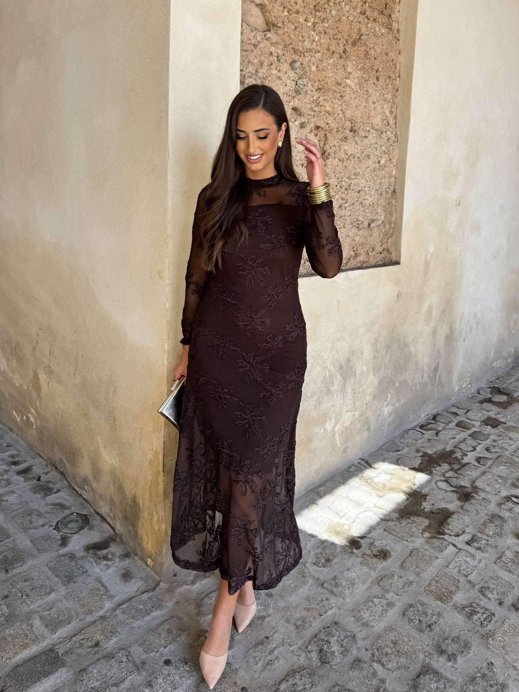 VESTIDO SILVIA MARRÓN