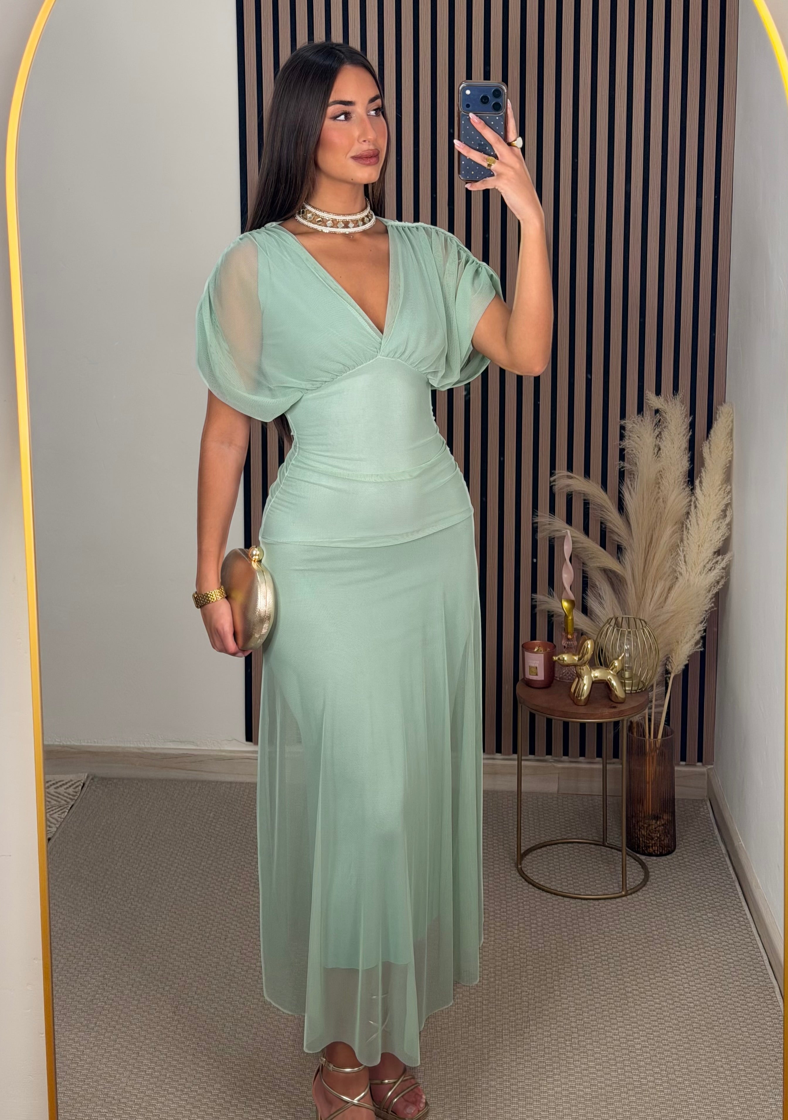 VESTIDO SALI AGUA MARINA