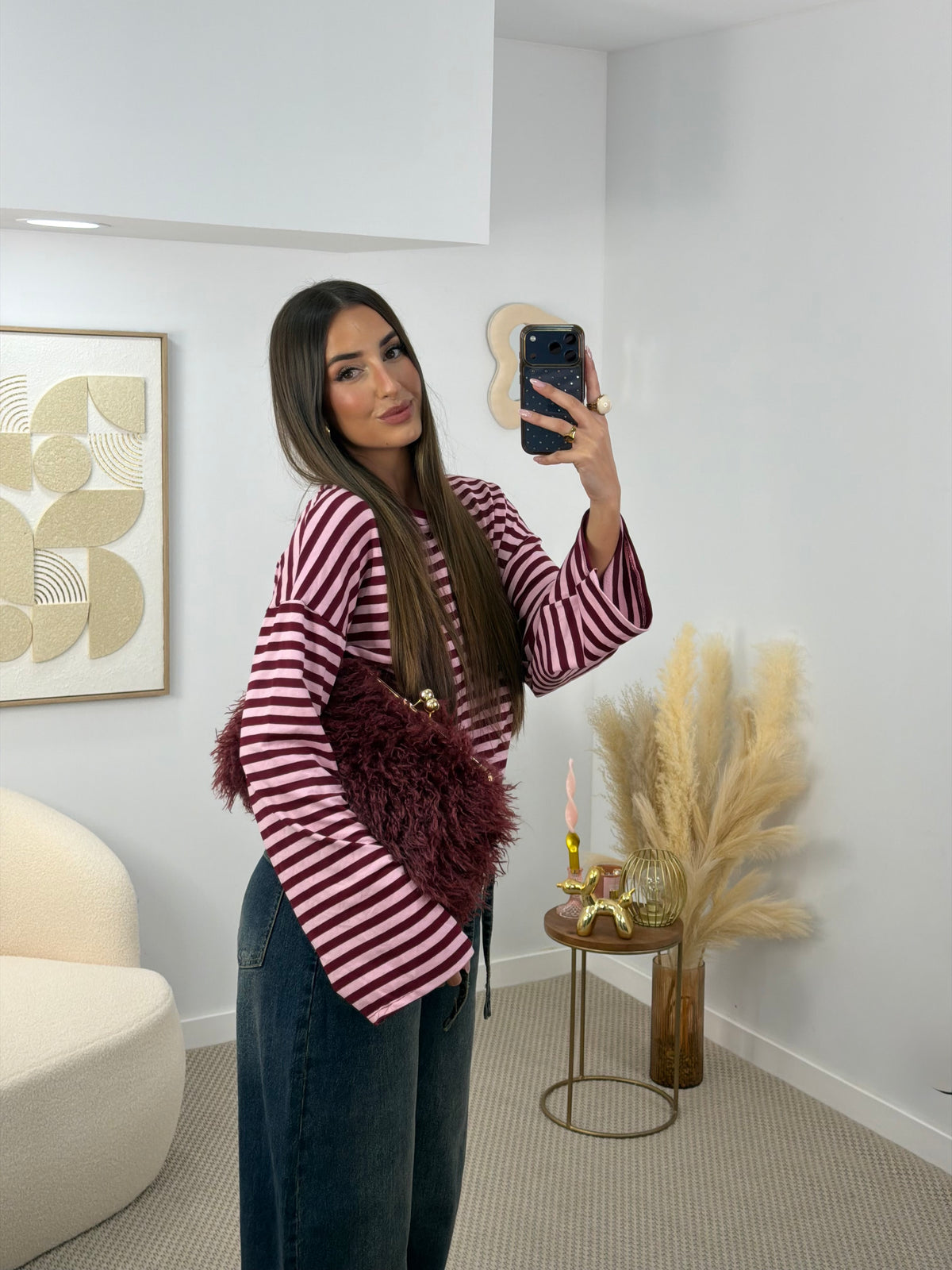 CAMISETA LINSA BURDEOS
