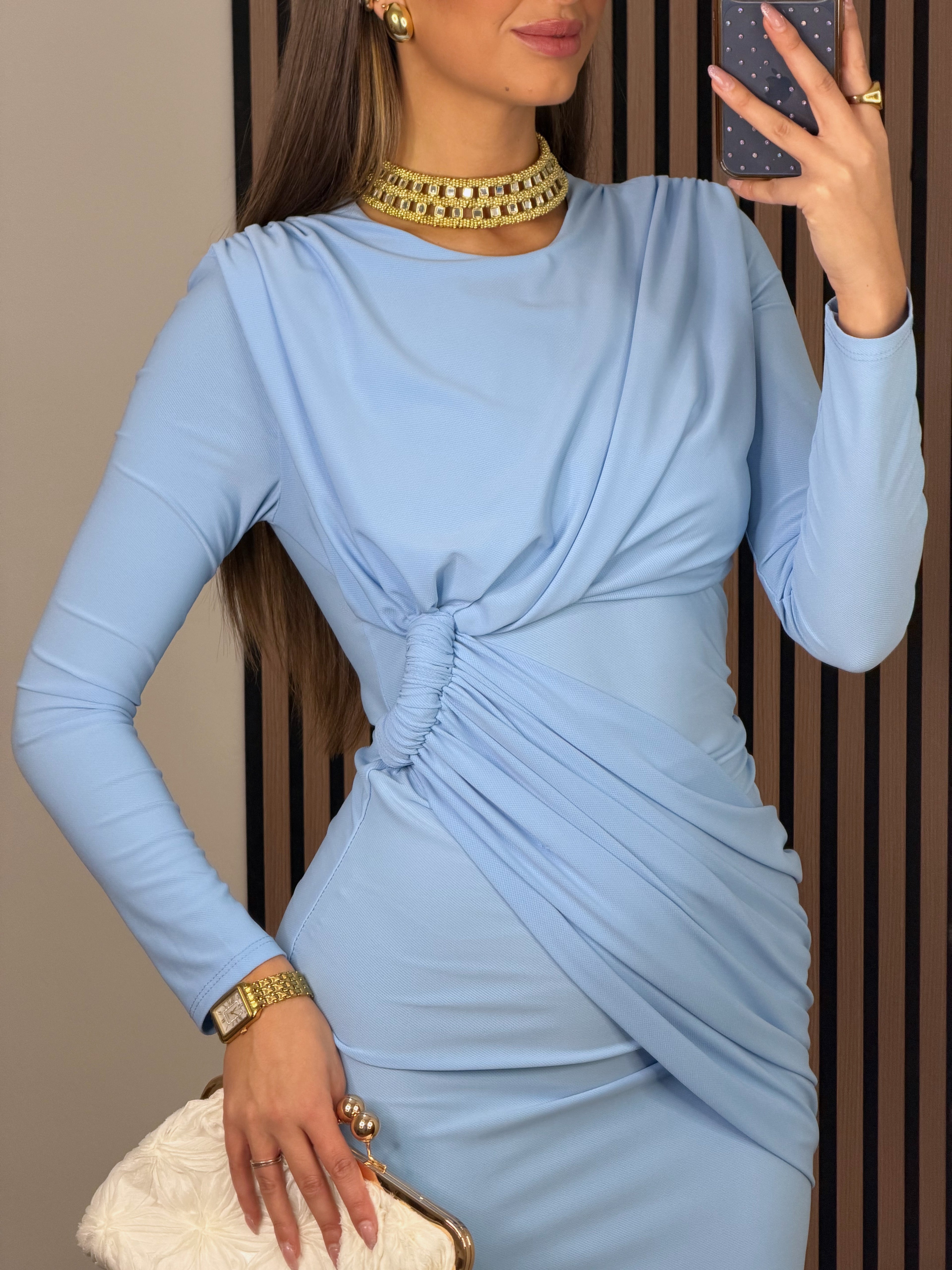 VESTIDO CELESTE
