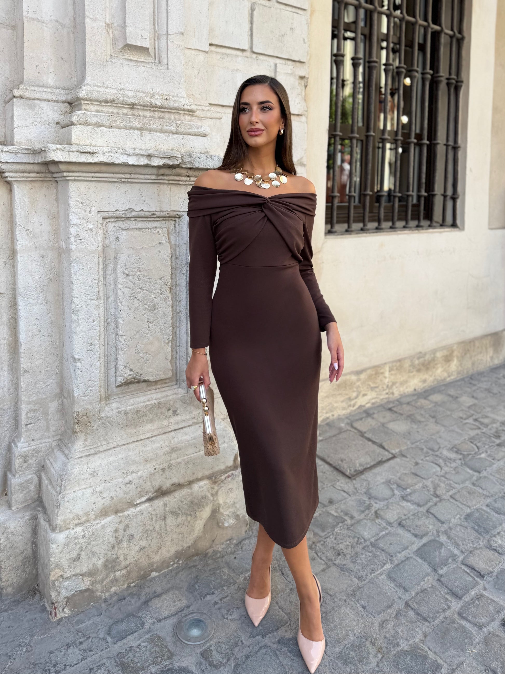 VESTIDO DIDO MARRÓN