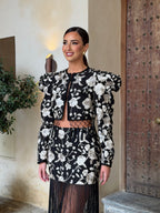 CONJUNTO CANASTA VERANO BORDADO NEGRO