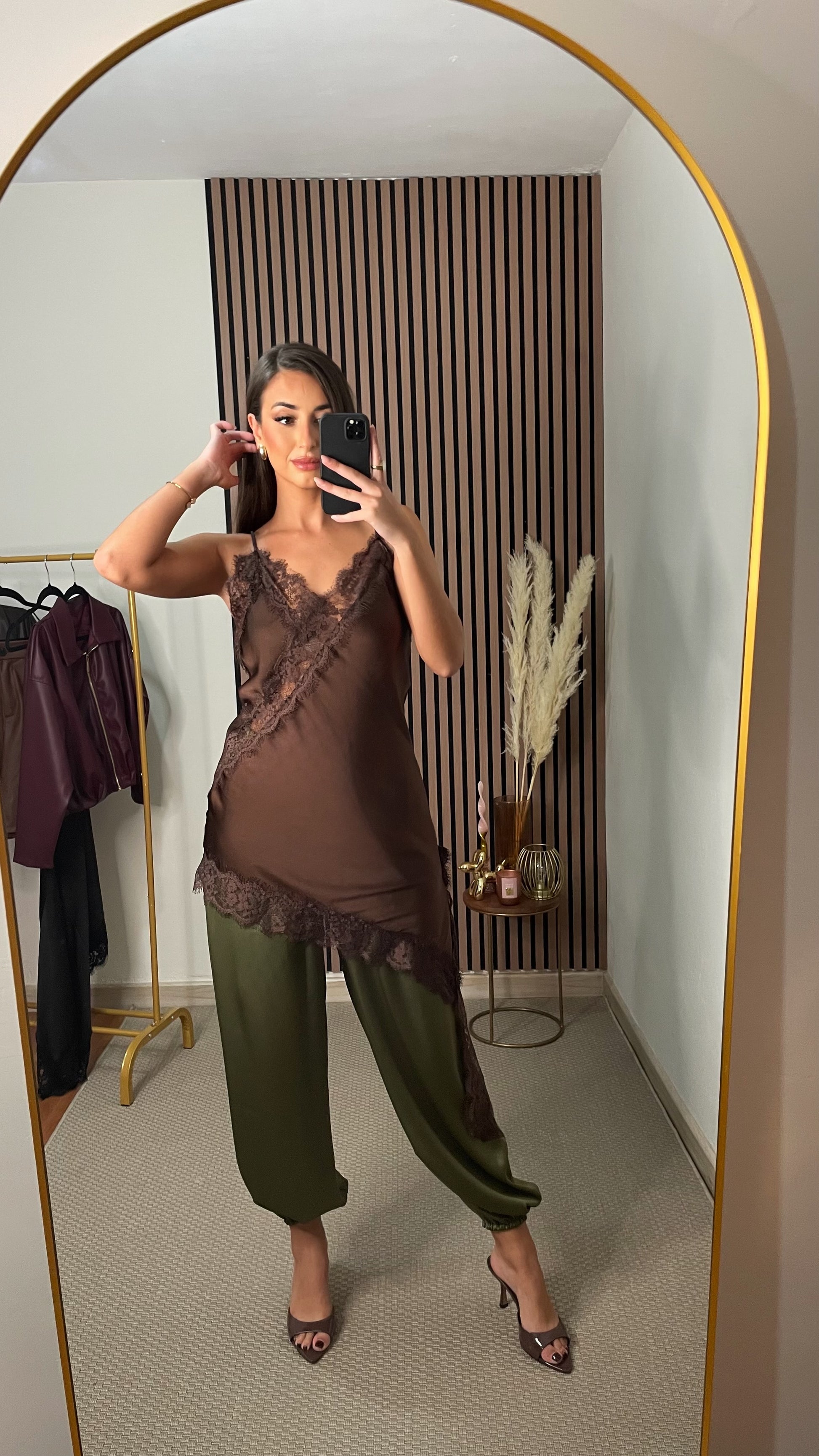 PANTALÓN BALLOON SATINADO VERDE