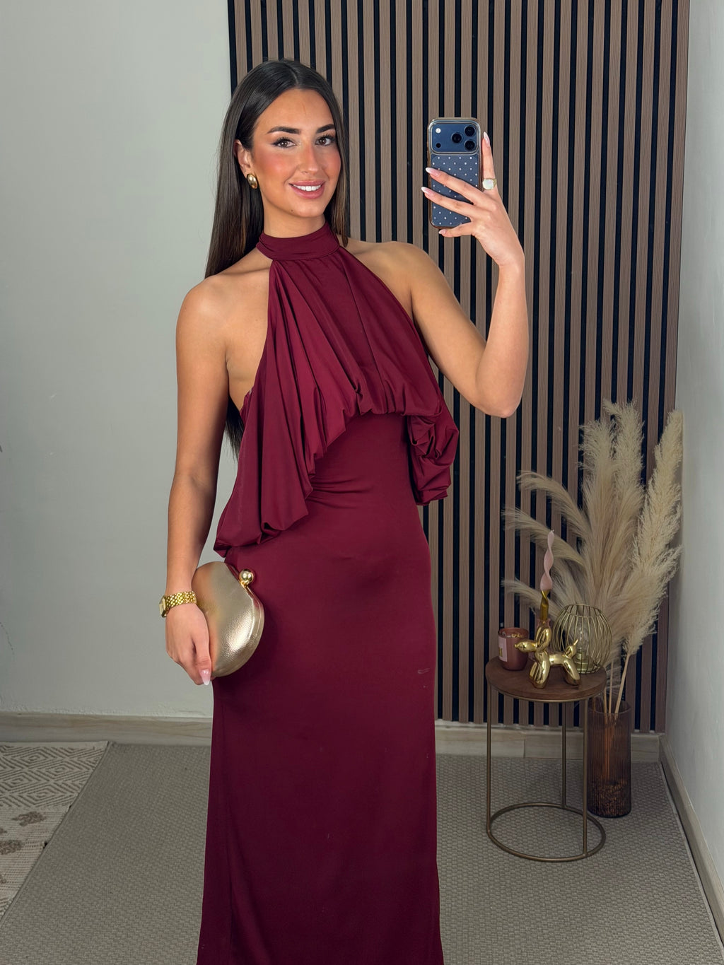 VESTIDO ROSA BURDEOS