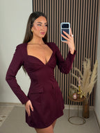 VESTIDO JULIETTE GRANATE