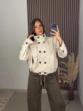 BOMBER GABARDINA BEIGE