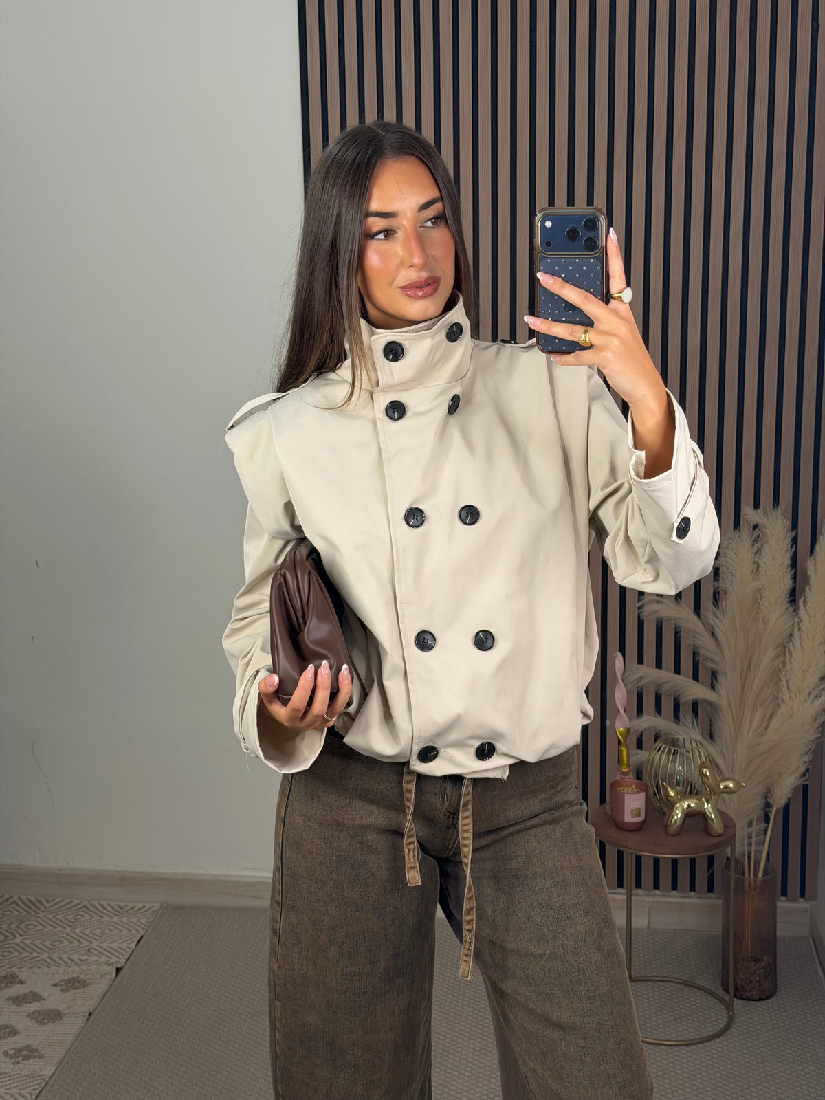 BOMBER GABARDINA BEIGE